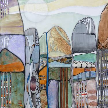 Print of Abstract Landscape Collage by Linda Klein