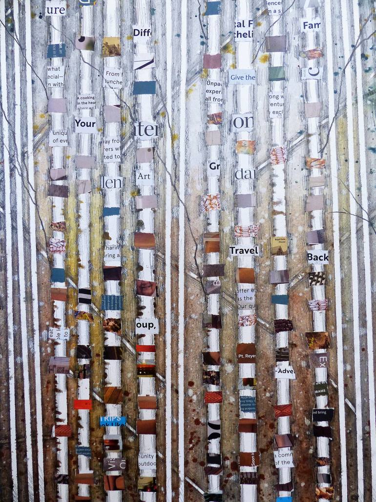 Original Conceptual Landscape Collage by Linda Klein