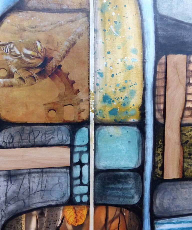 Original Abstract Landscape Collage by Linda Klein