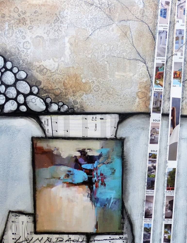 Original Abstract Landscape Collage by Linda Klein