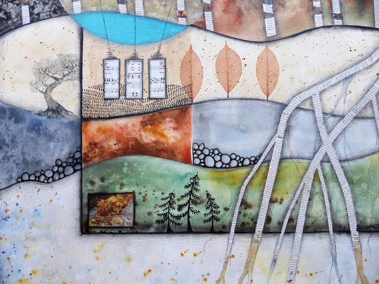 Original Landscape Mixed Media by Linda Klein