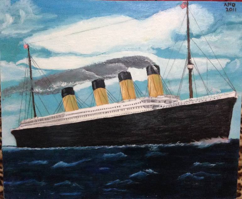 Titanic R.M.S Painting by Adrian Bales | Saatchi Art