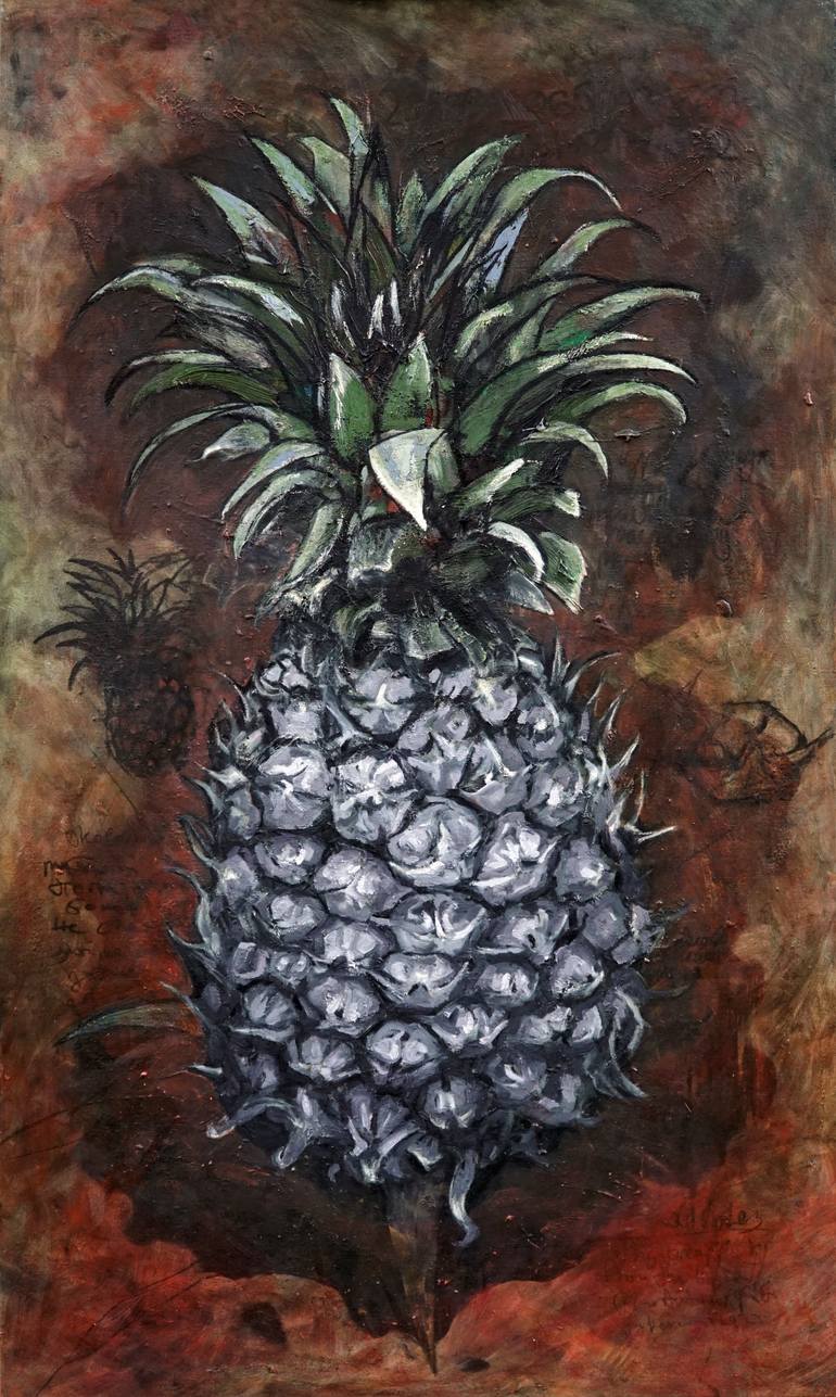 Original Botanic Painting by Srdan Ilic | Expressionism Art on Canvas | Notes from the Farm