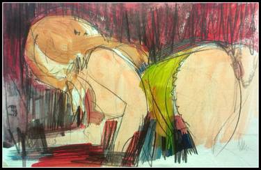 Original Expressionism Erotic Drawings by Agustin Vaquero