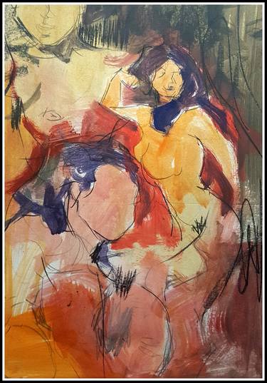 Original Expressionism Erotic Drawings by Agustin Vaquero
