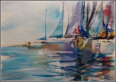 Original Expressionism Boat Paintings by Agustin Vaquero