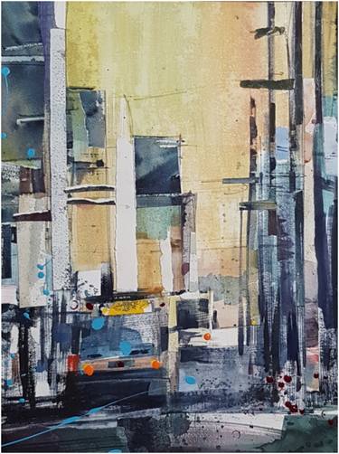 Original Abstract Cities Collage by Agustin Vaquero