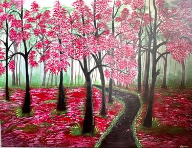 Original Abstract Seasons Paintings by Swapna Kundhrapu