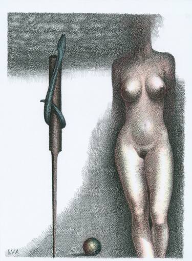 Original Nude Printmaking by Gastone Cecconello