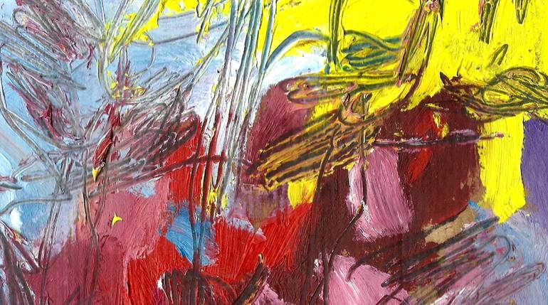 Original Abstract Expressionism Abstract Painting by Cláudia Peralta