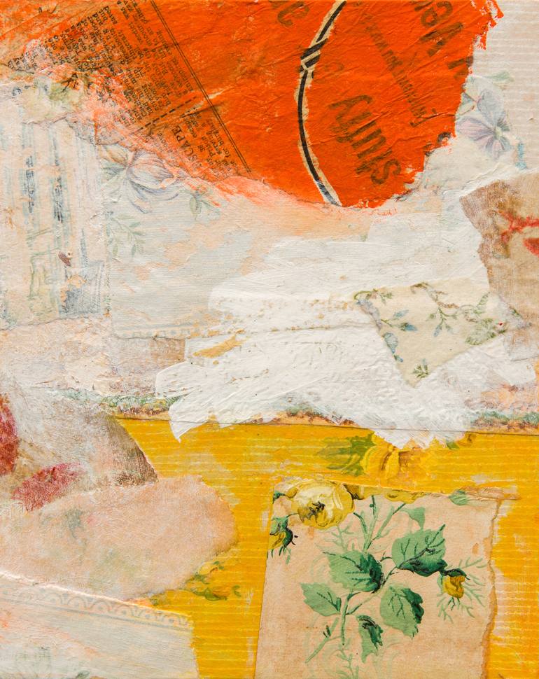 Original Abstract Collage by Donald Mcleman | Abstract Art on Wood | The little things and the elation
