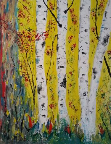 Original Fine Art Tree Paintings by Jovan Cavor