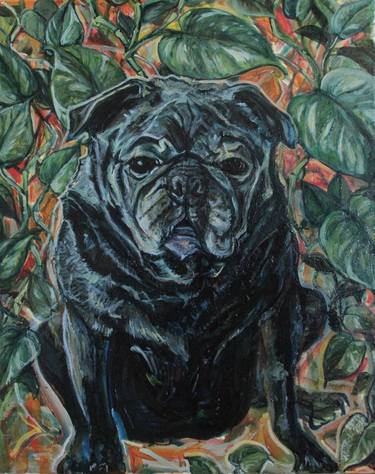 Original Dogs Painting by Marvin Hill