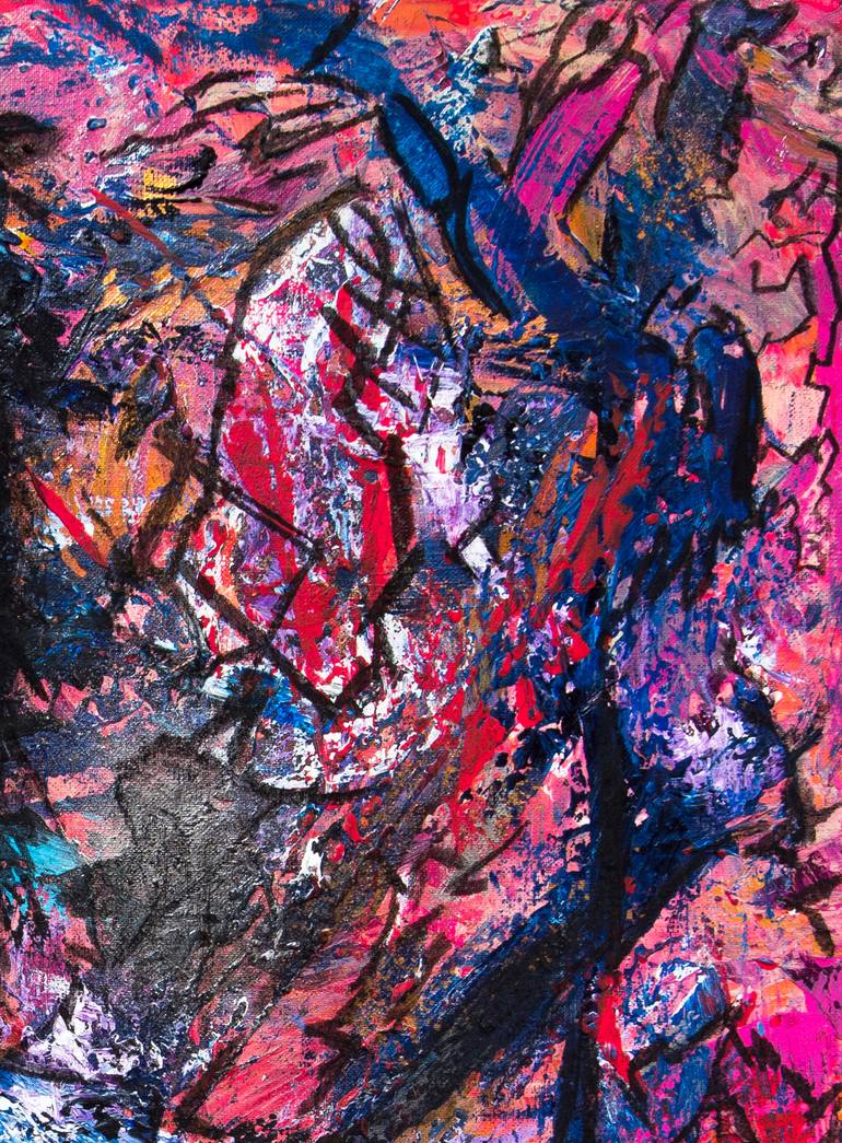 Original Abstract Expressionism Abstract Painting by Sai Miller