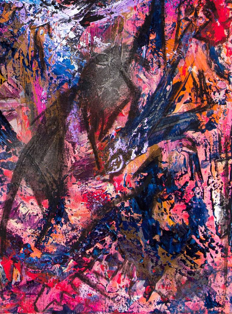 Original Abstract Expressionism Abstract Painting by Sai Miller