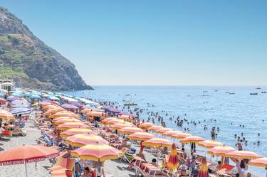 Spiaggia Dei Maronti Orange Umbrellas, Italy thumb