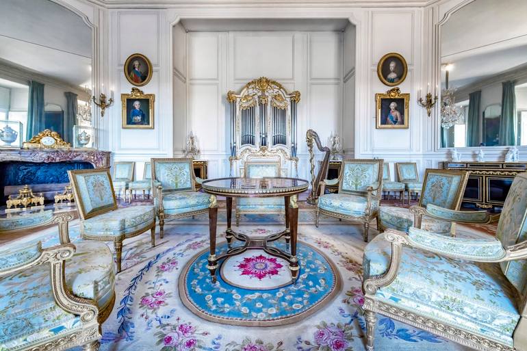 Original Architecture Photography by Richard Silver | Art Nouveau Art on Paper | Versailles Room With Table and Chairs
