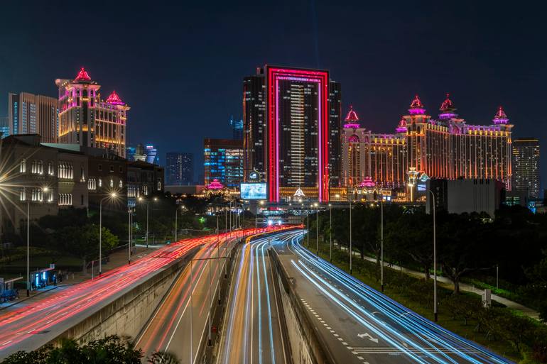 Original Architecture Photography by Richard Silver | Art Deco Art on Paper | Galaxy Hotel and Resort, Macau, China