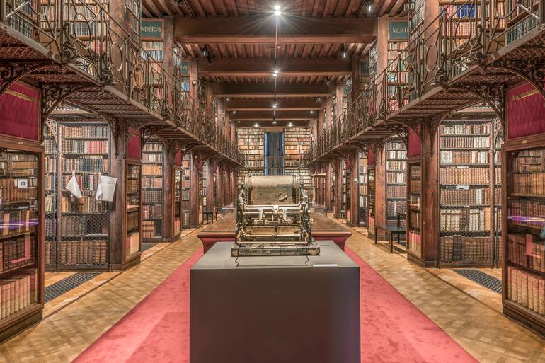 Original Architecture Photography by Richard Silver | Contemporary Art on Paper | Hendrik Conscience Heritage Library XV, Belgium