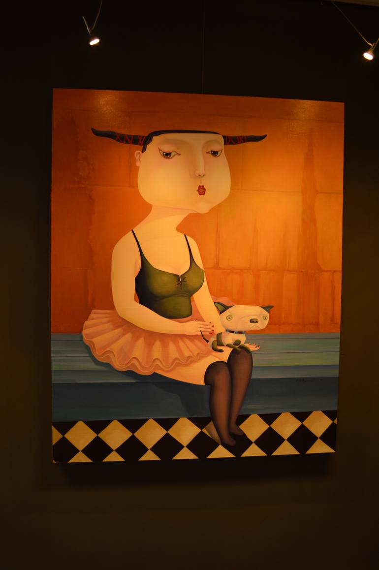 Original Art Deco Fashion Painting by Jiahui Wu