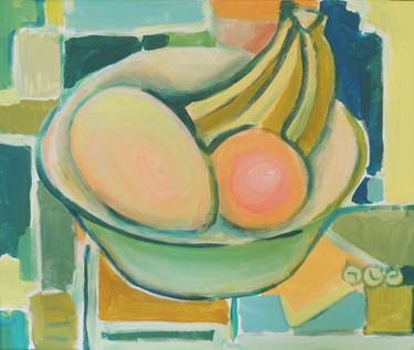 Still life with Melon, Orange and Bananas thumb