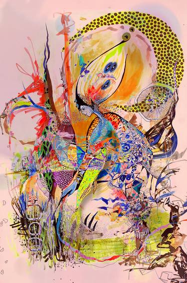 Print of Expressionism Women Mixed Media by Indira Iofeye