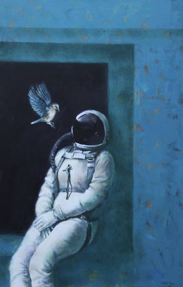 Original Figurative Outer Space Paintings by Rudolf Kosow