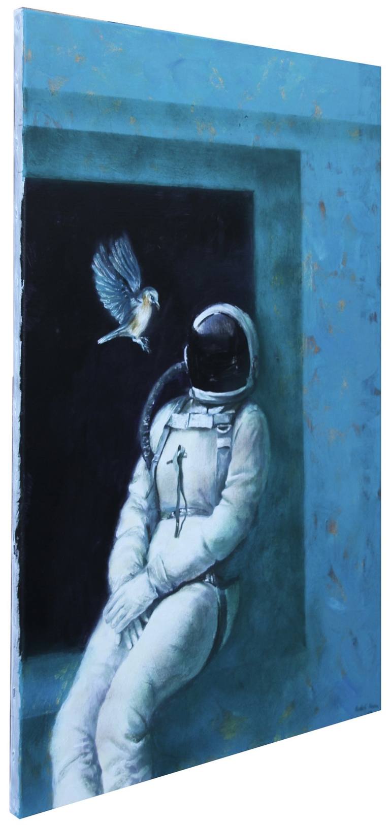 Original Figurative Outer Space Painting by Rudolf Kosow