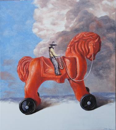 Original Figurative Horse Paintings by Rudolf Kosow