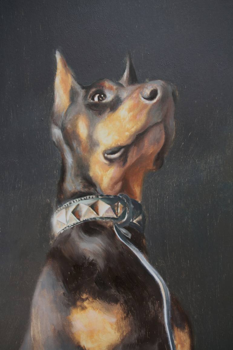 Original Dogs Painting by Rudolf Kosow