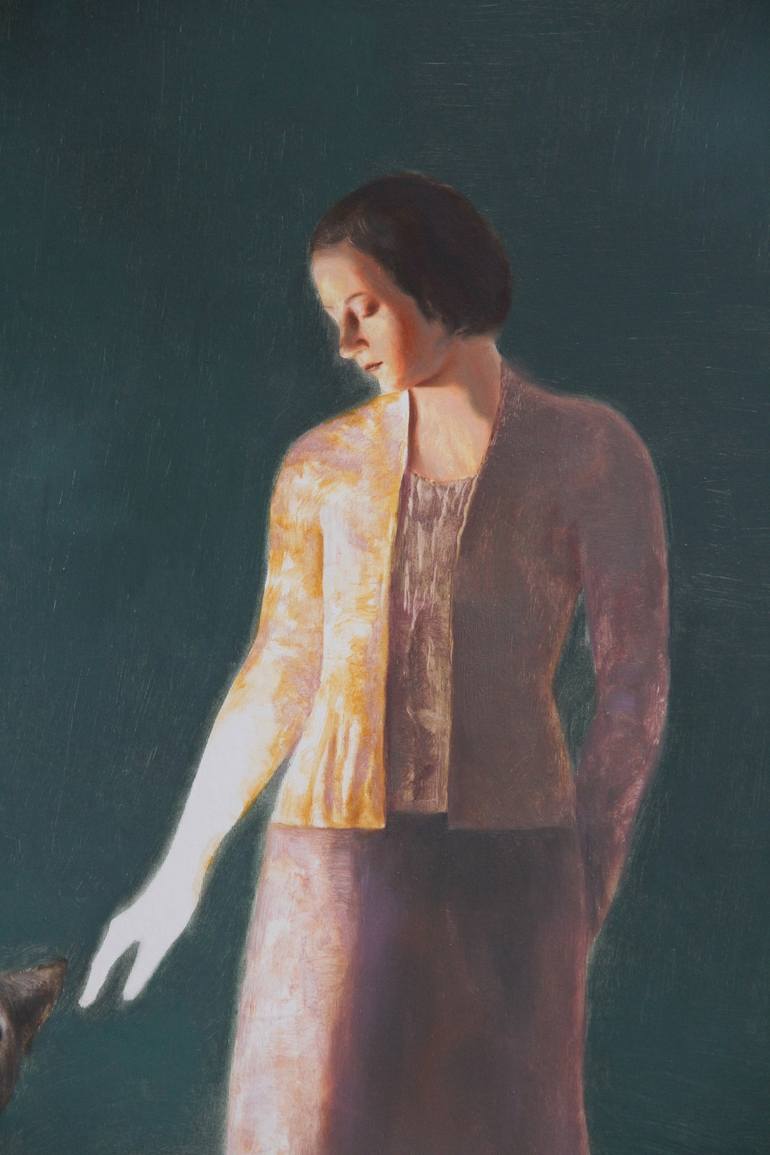 Original Figurative Women Painting by Rudolf Kosow