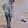 This painting has the impact of digital media and most of mobile phone on kids and teenagers.