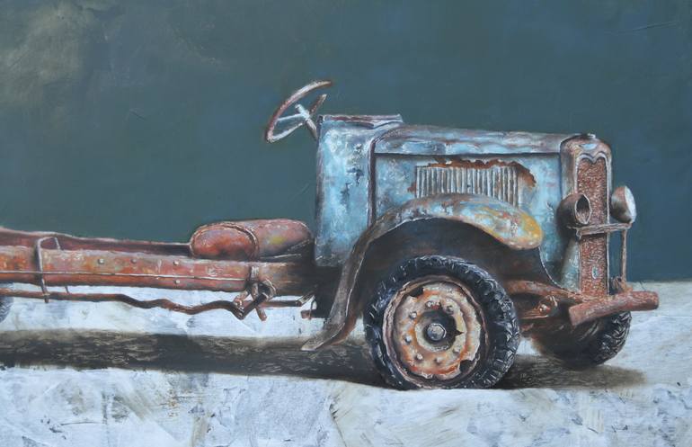 Original Car Painting by Rudolf Kosow