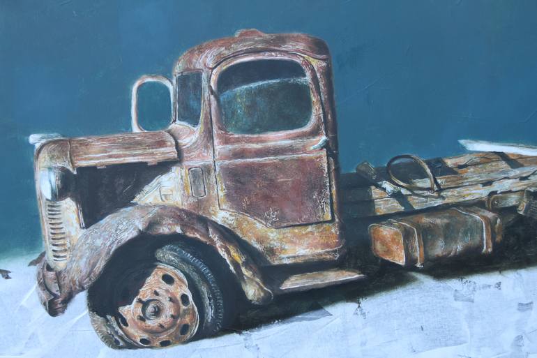 Original Car Painting by Rudolf Kosow