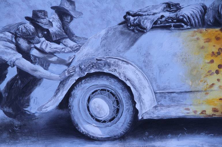 Original Car Painting by Rudolf Kosow