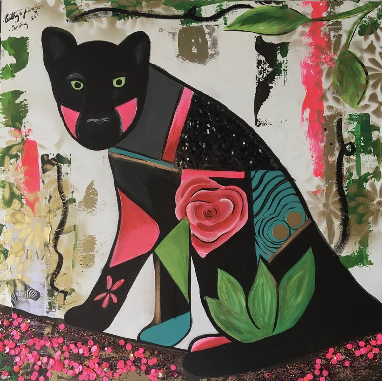 Animal Totem Pantera - Panther ( Cunning - Astucia) Painting by Cinthya  Picazo | Saatchi Art