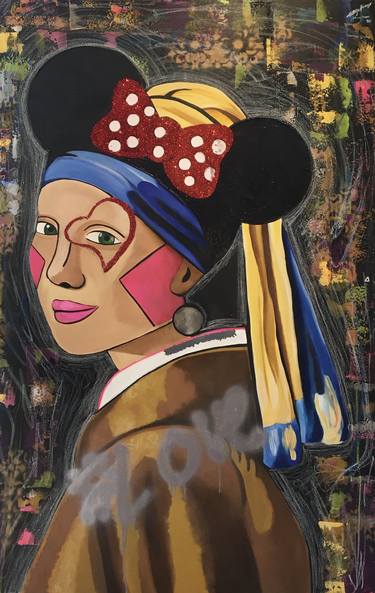 Saatchi Art Artist Cinthya González Picazo; Paintings, “Minnie - Pearl (Girl with a Pearl Earring)” #art
