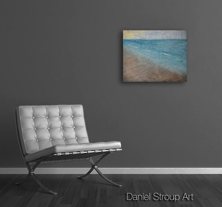 Original Impressionism Beach Painting by DANIEL STROUP