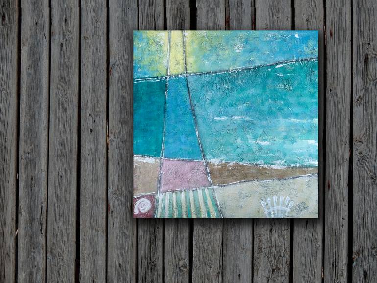 Original Abstract Beach Painting by DANIEL STROUP