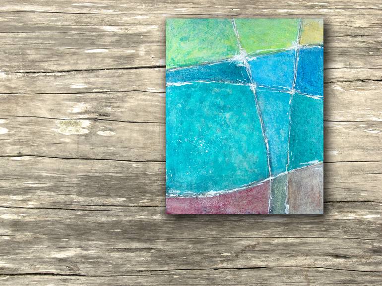 Original Abstract Beach Painting by DANIEL STROUP