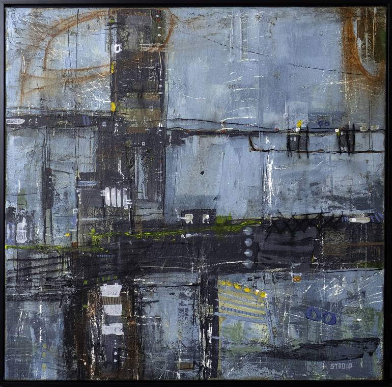 Original Abstract Cities Painting by DANIEL STROUP