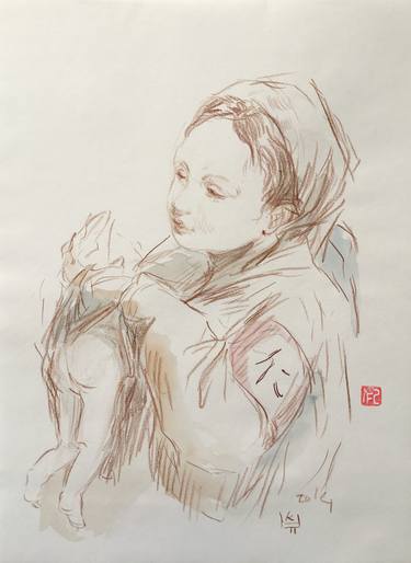 Print of People Drawings by Nikolay Petkov