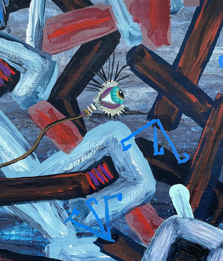 Original Modernism Abstract Painting by Margaret Ann Withers