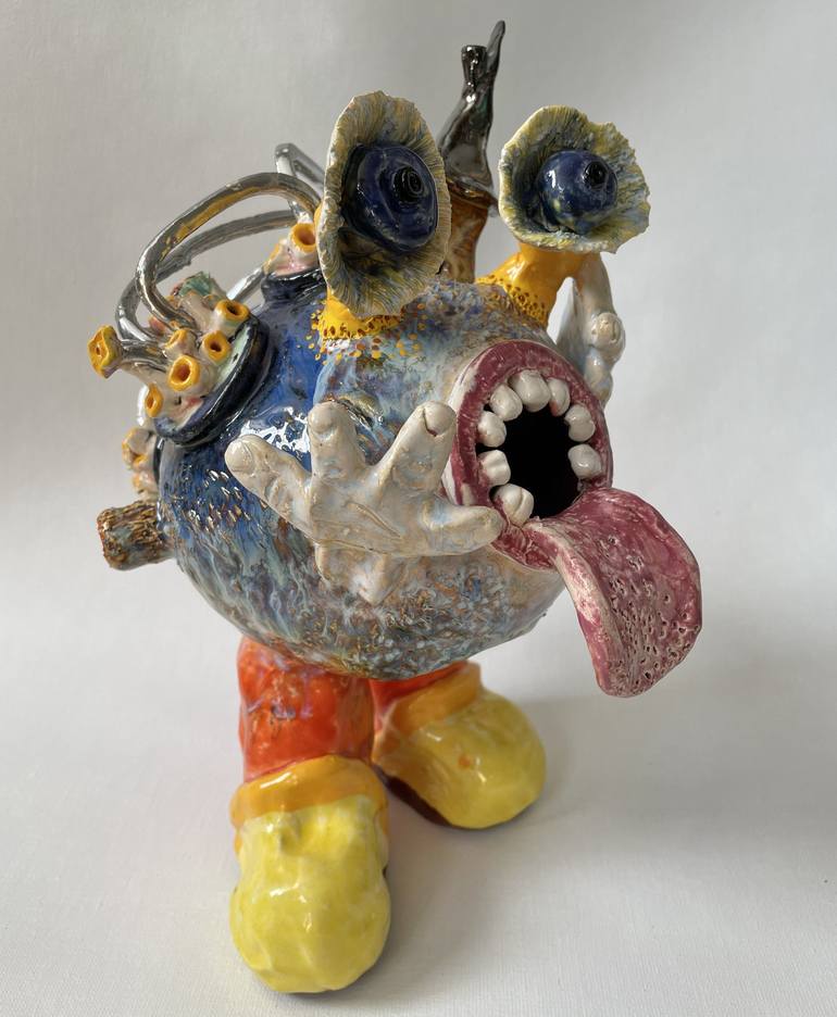 Original Imaginary Creatures Abstract Sculpture by Margaret Ann Withers