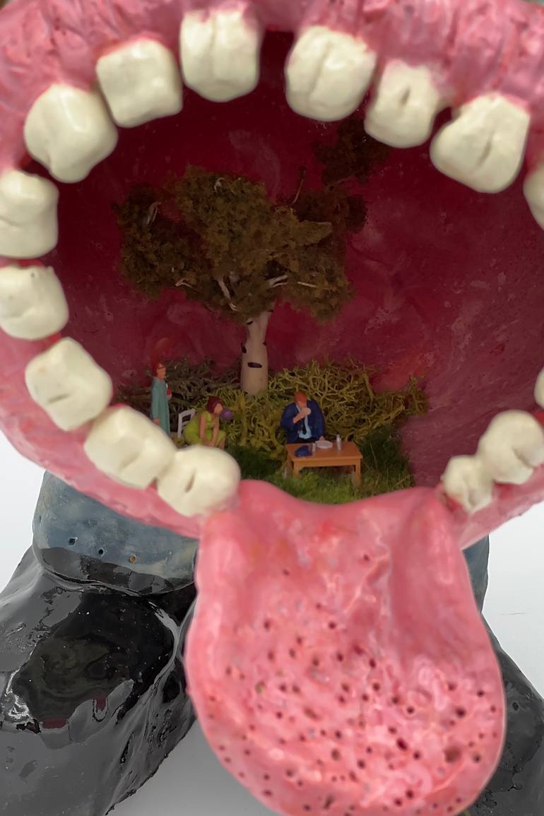 Original Folk Humor Sculpture by Margaret Ann Withers
