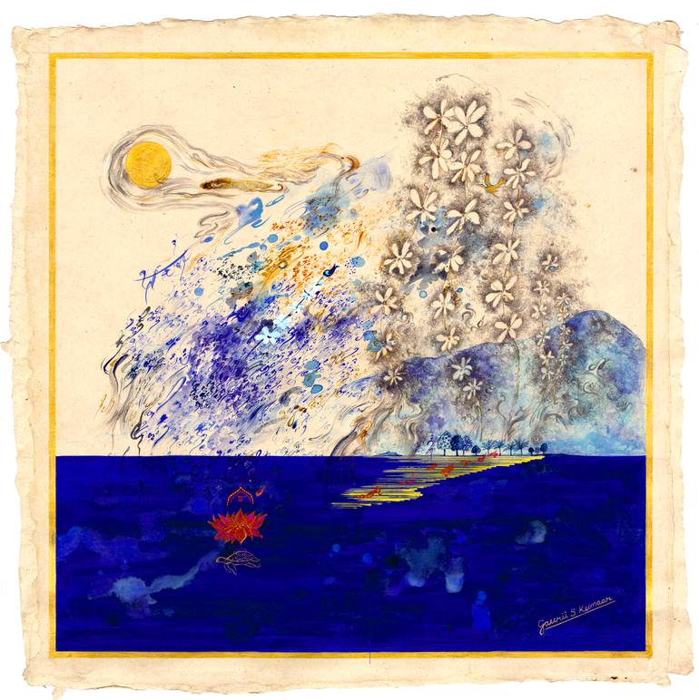 Original Abstract Landscape Painting by Gaurii S Kumaar