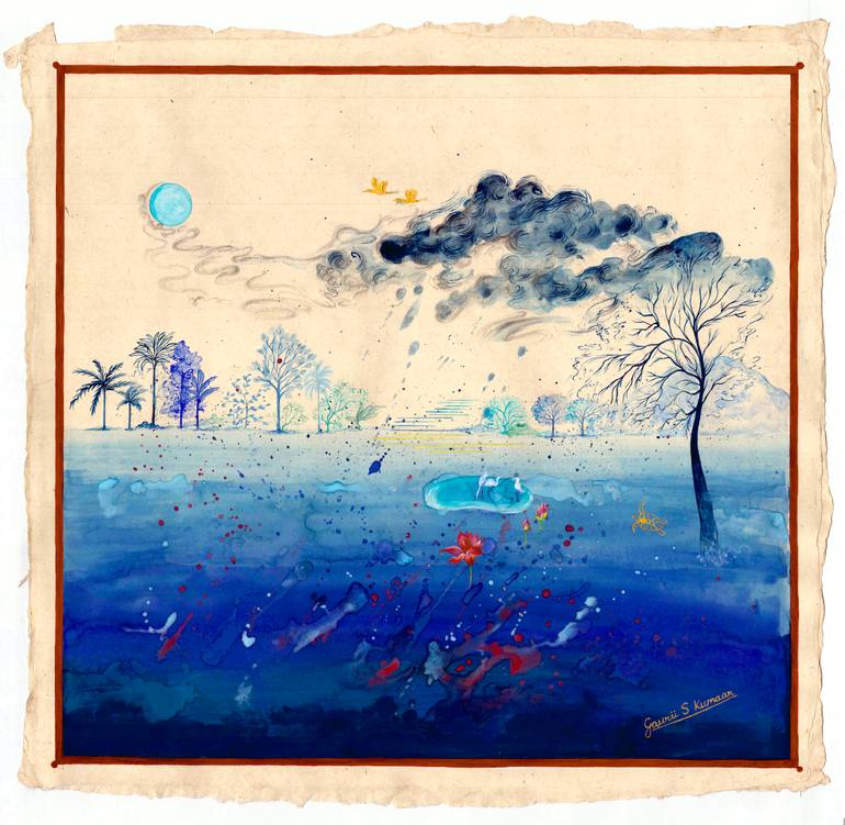 Original Contemporary Landscape Painting by Gaurii S Kumaar