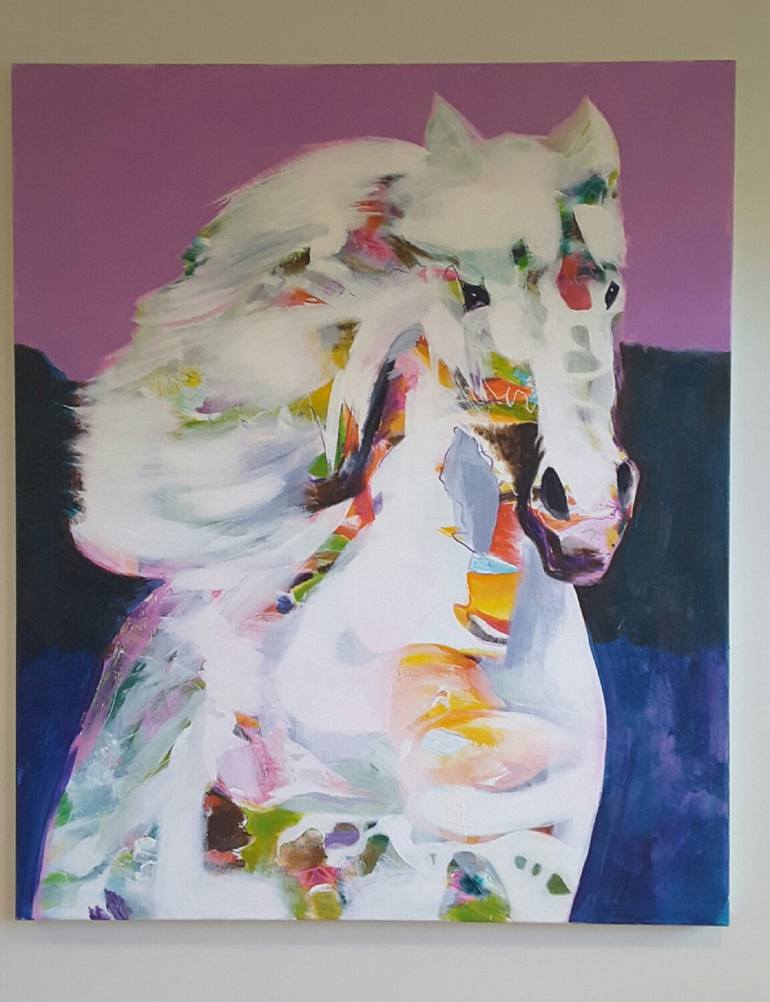 Original Abstract Horse Painting by John Giese