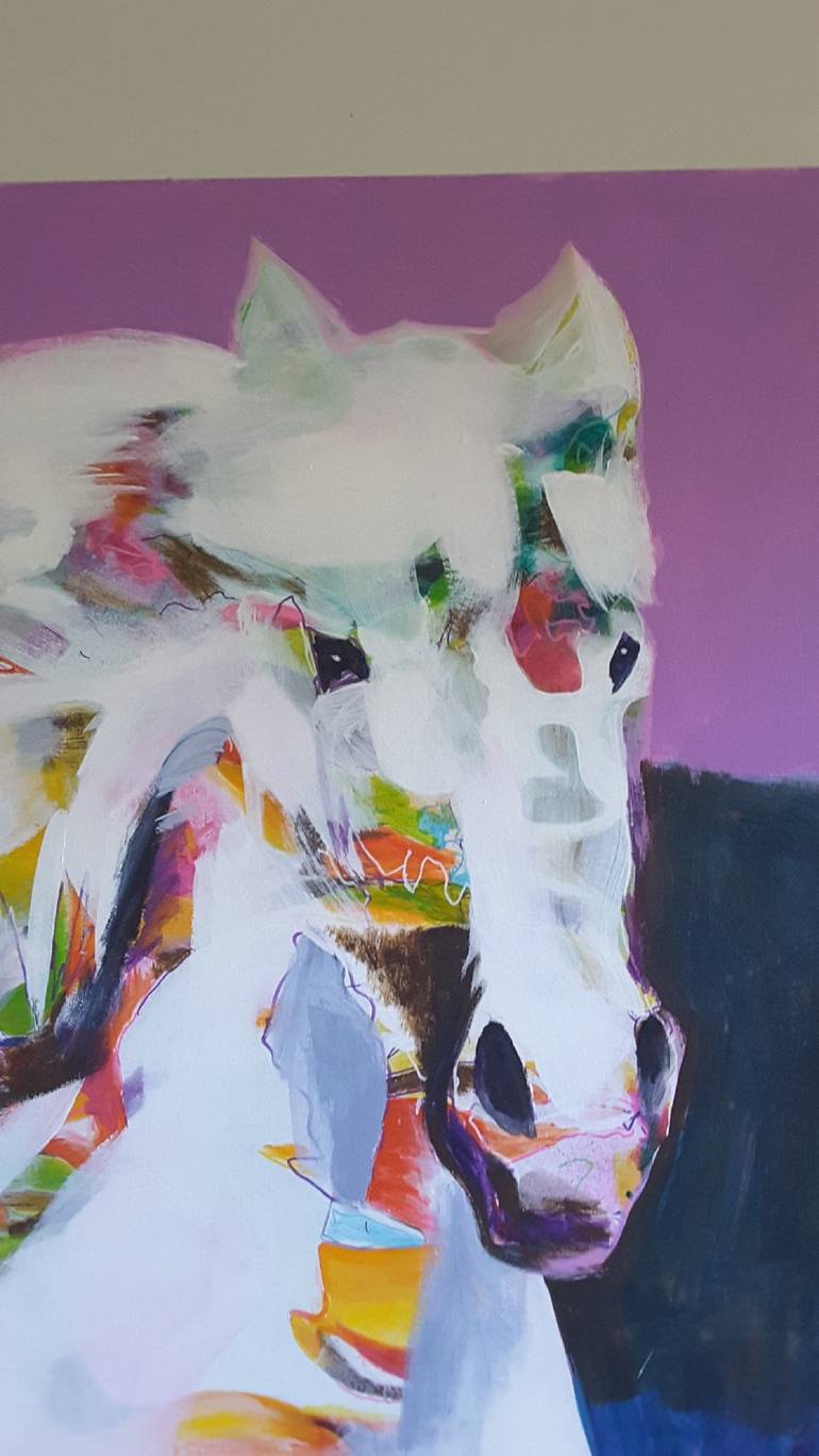 Original Abstract Horse Painting by John Giese