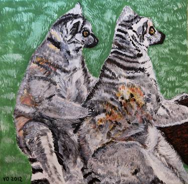 Original Expressionism Animal Paintings by Valerie Ornstein